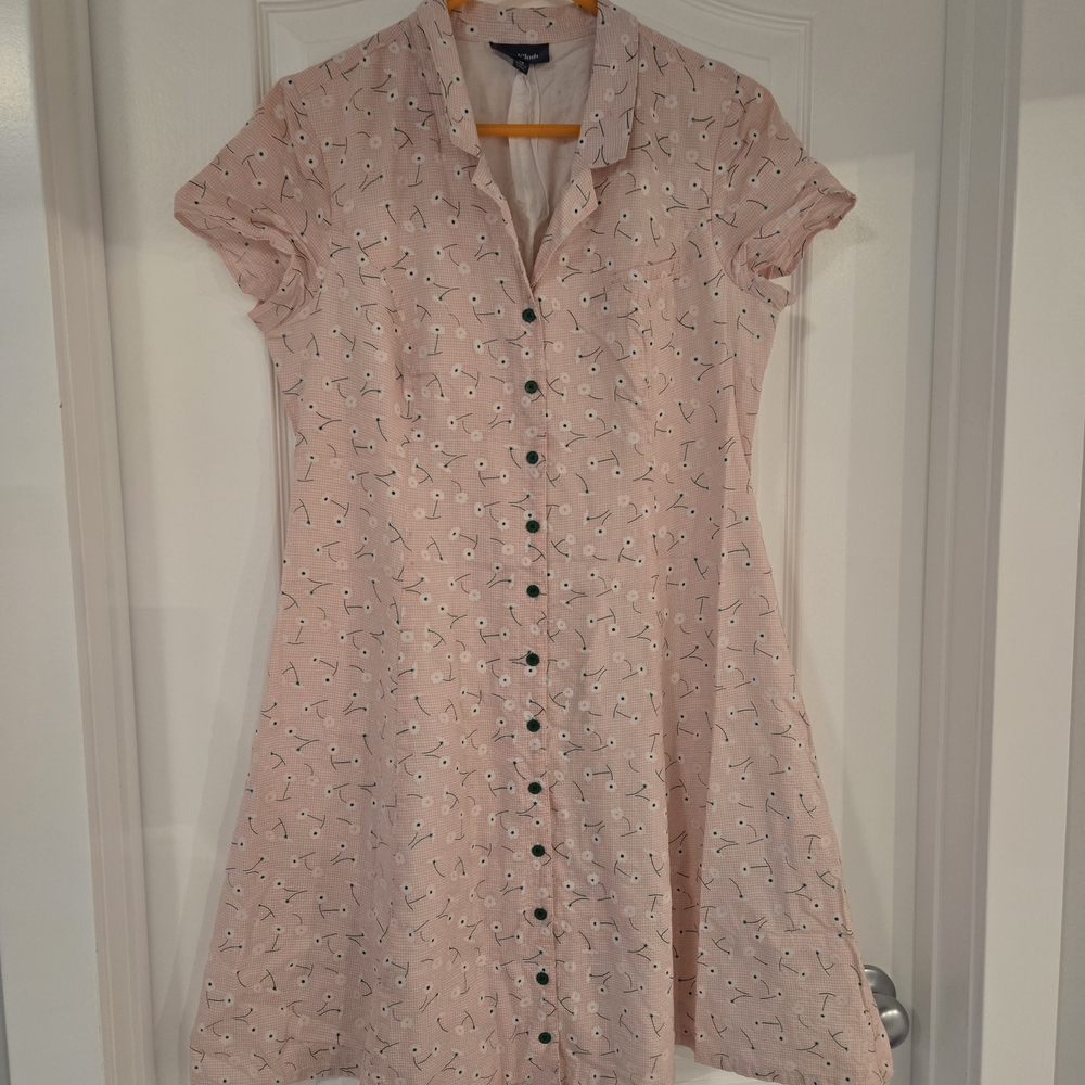 Modcloth Light Pink Patterned Midi Dress